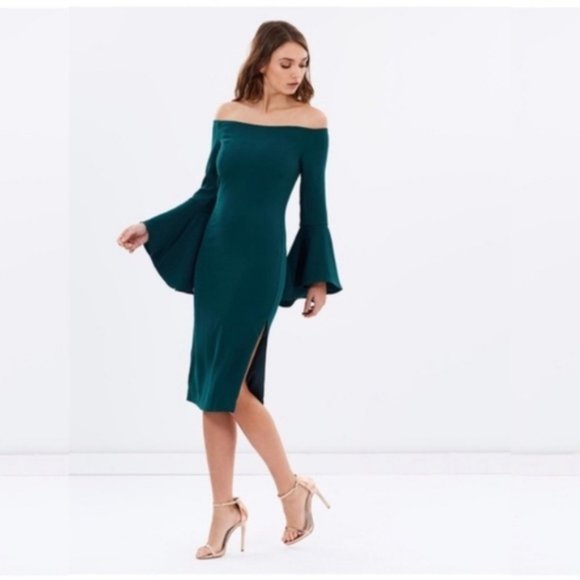 Bardot Teal Solange Sheath Cocktail Dress - Picture 3 of 3